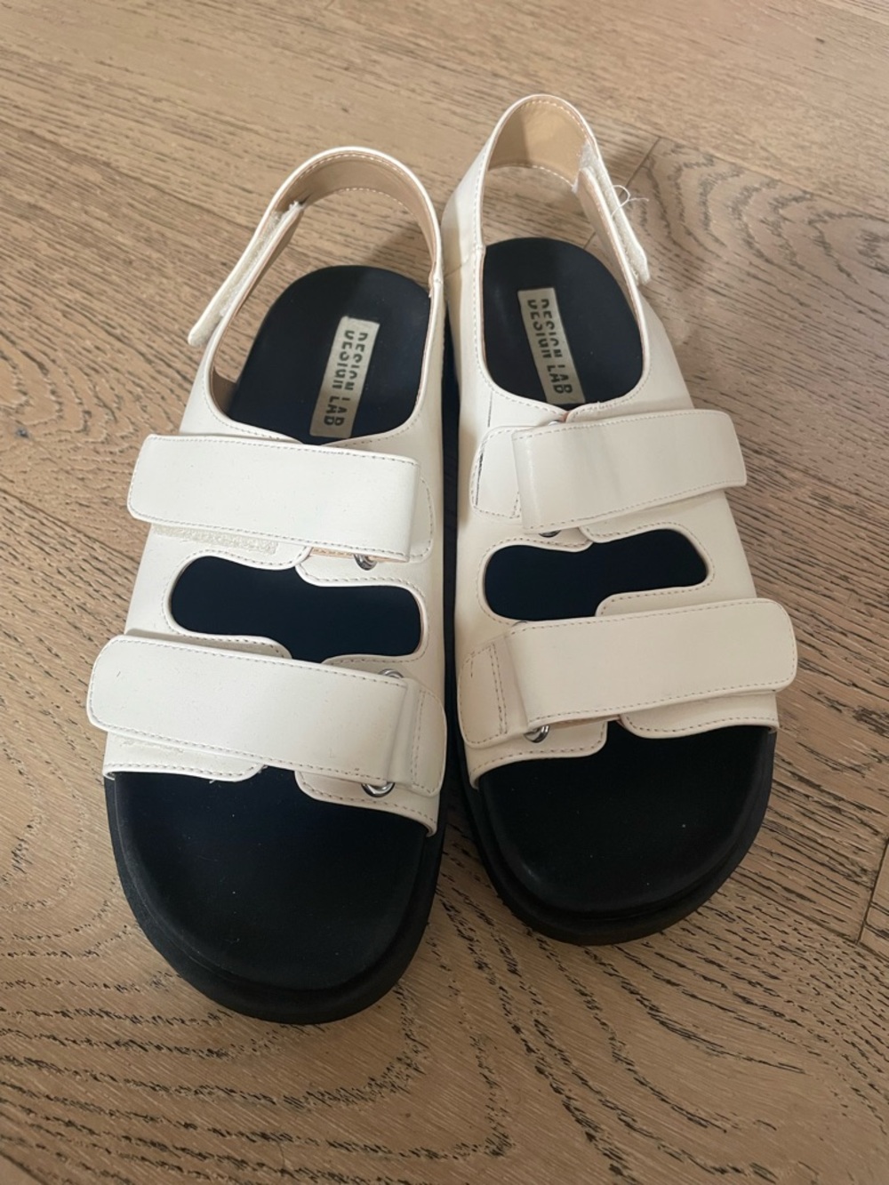 Design Lab Cream Slingback Sandals